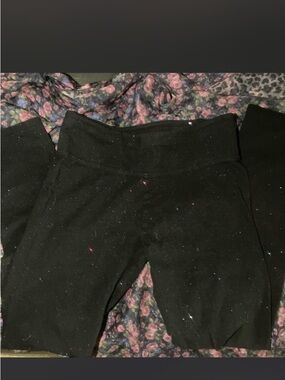Black High-Waist Leggings with Sparkles